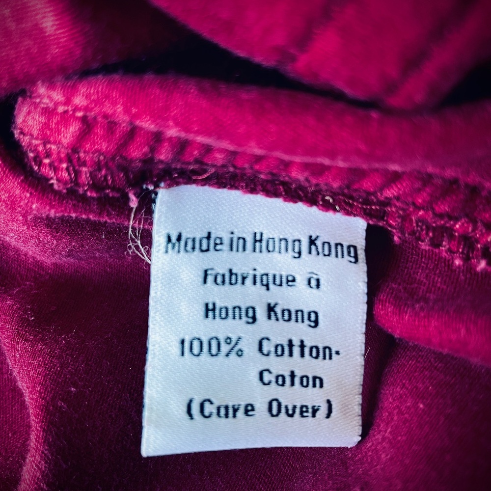 CK CALVIN KLEIN JEANS 90's RED VELVETEEN CROPPED TRUCKER JACKET |  SUPER RARE - Picture 12 of 14